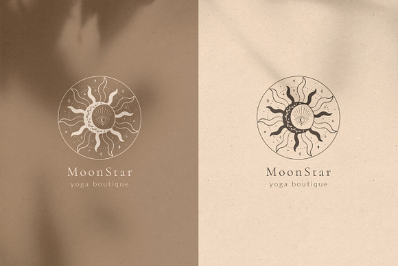 Download Mystic Sun Moon Logo Templates Kit Creative Logo Templates Creative Market