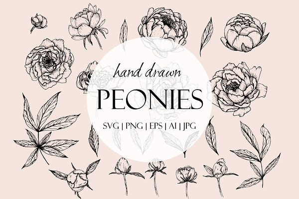 Download Line Art Floral Wreath Svg Creative Market