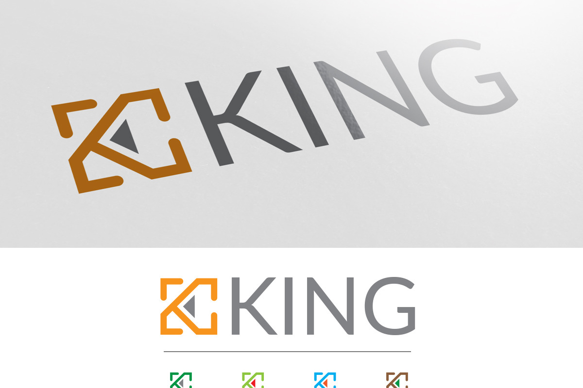 King Logo Design | Creative Illustrator Templates ~ Creative Market