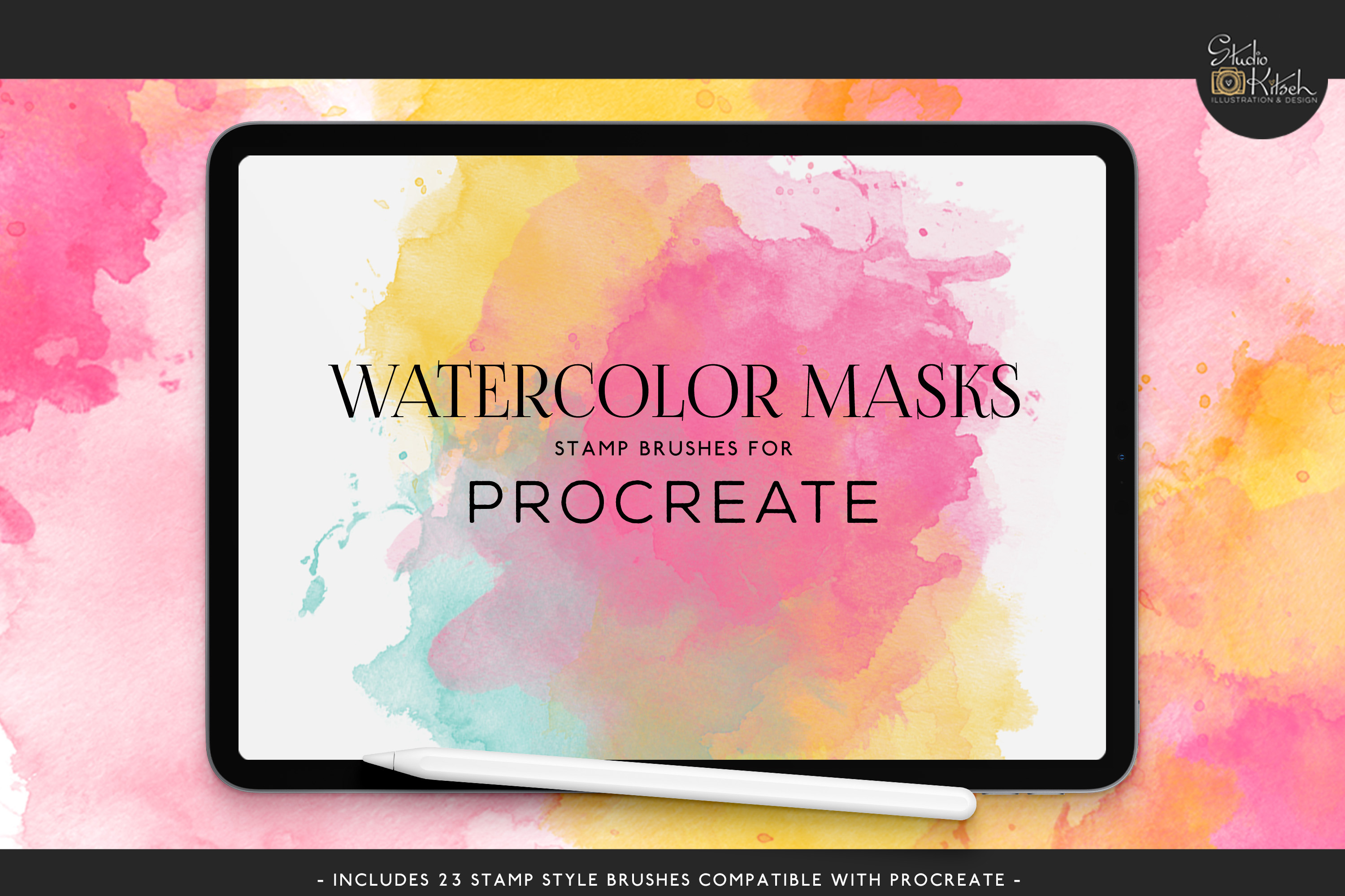 Procreate Watercolor Brush Stamps Brushes ~ Creative Market