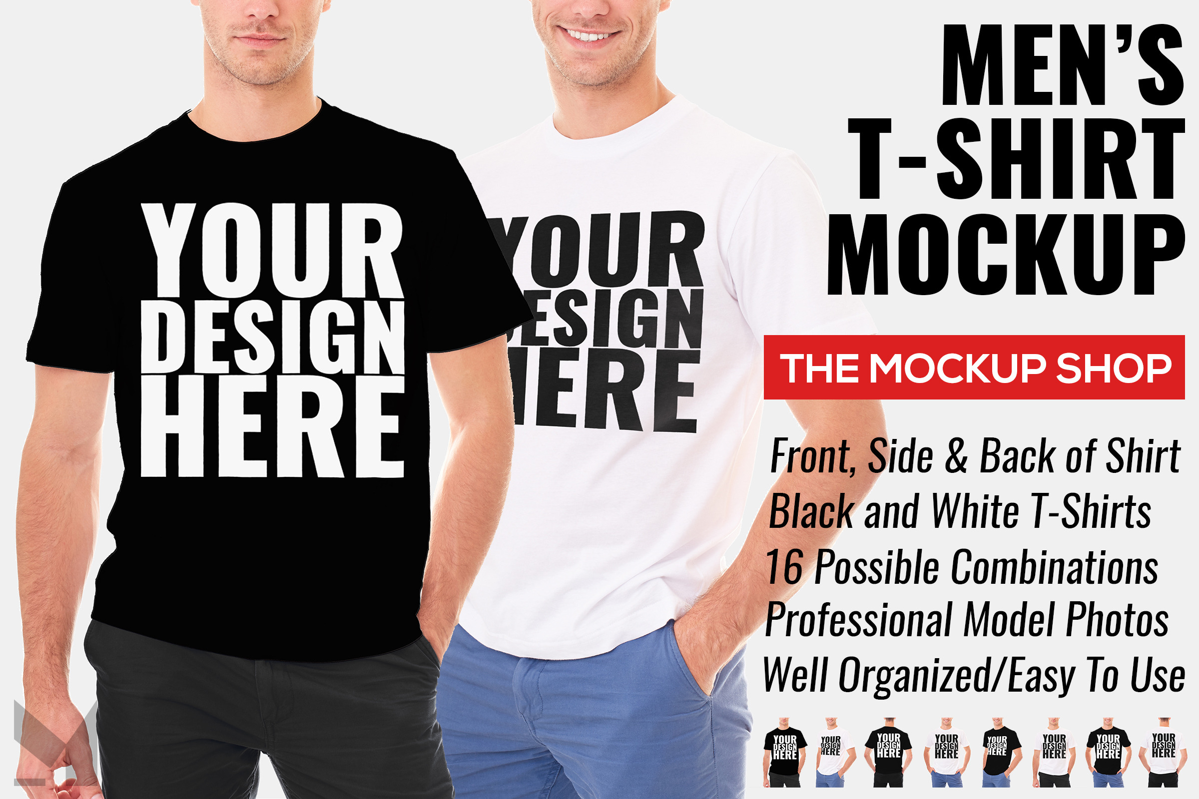 Men S T Shirt Mockup Creative Photoshop Templates Creative Market