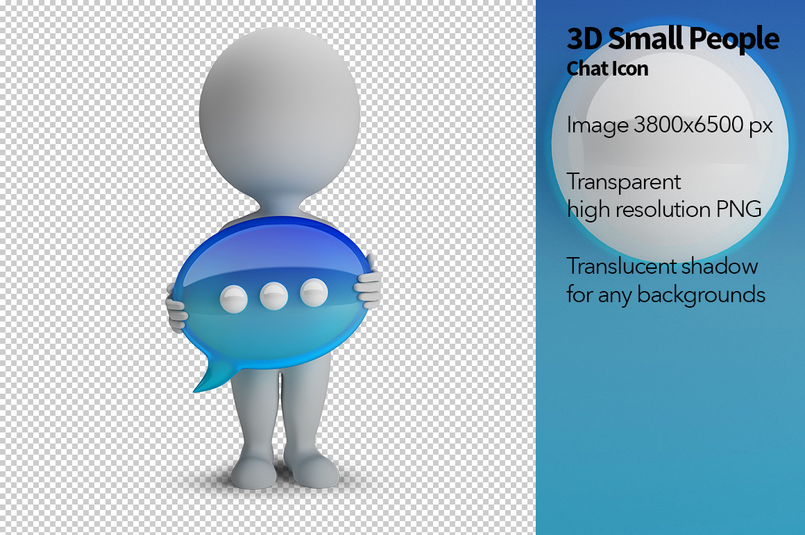 3d Small People Chat Icon Custom Designed Illustrations Creative Market