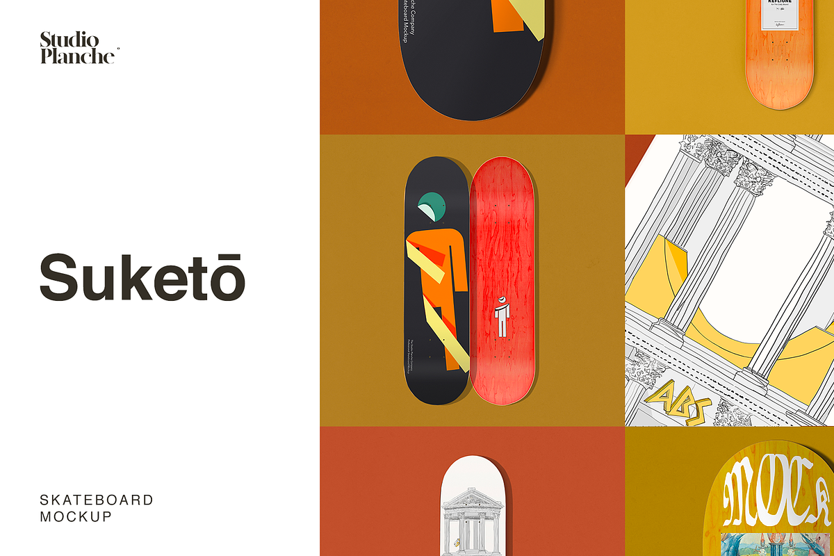 Download Beshiku — Skateboard Mockup | Creative Photoshop Templates ...