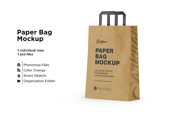 Download Kraft Paper Shopping Bag Mockup Creative Photoshop Templates Creative Market