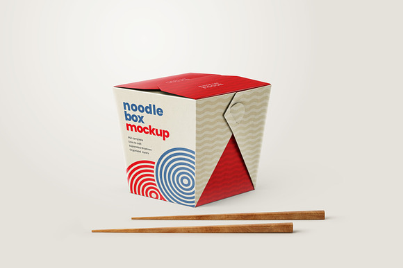 Download Noodle Box Mockup Set Asian Food Creative Photoshop Templates Creative Market