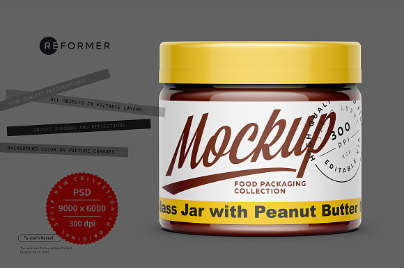 Download Hazelnut Spread Mockup 300ml Creative Photoshop Templates Creative Market