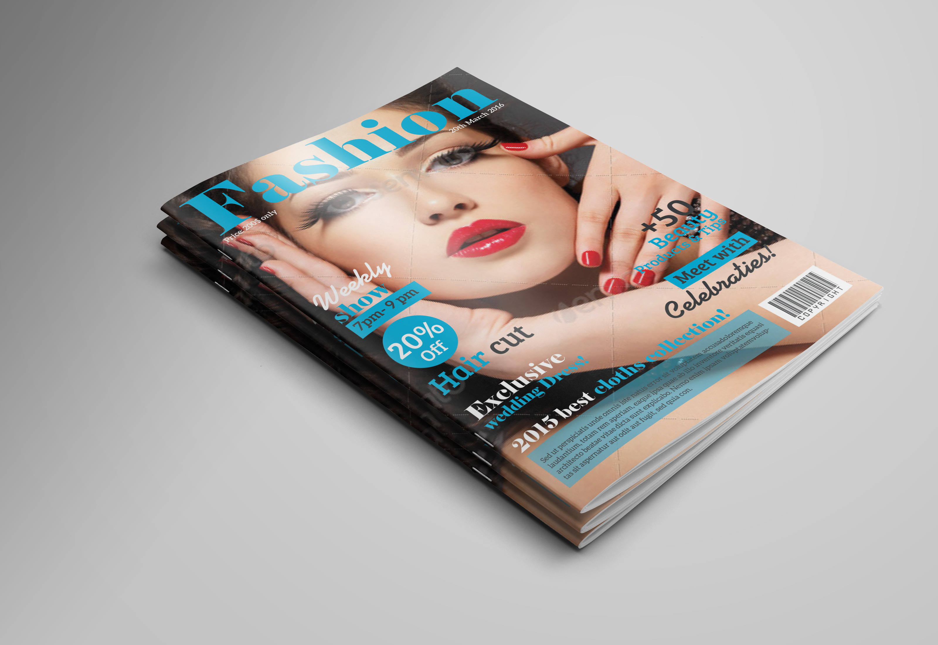 Fashion Magazine Cover | InDesign Templates ~ Creative Market