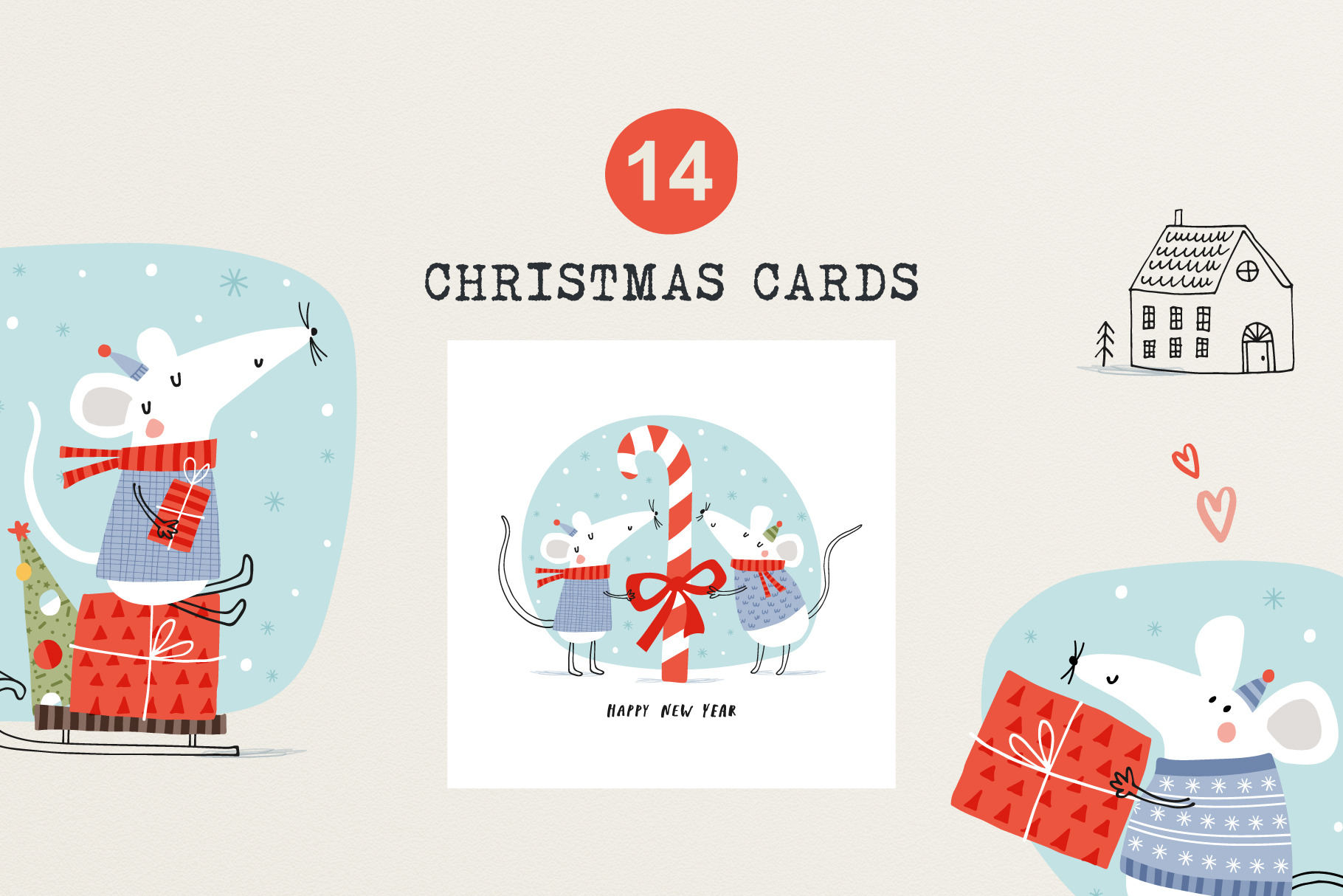 Christmas cards | Photoshop Graphics ~ Creative Market