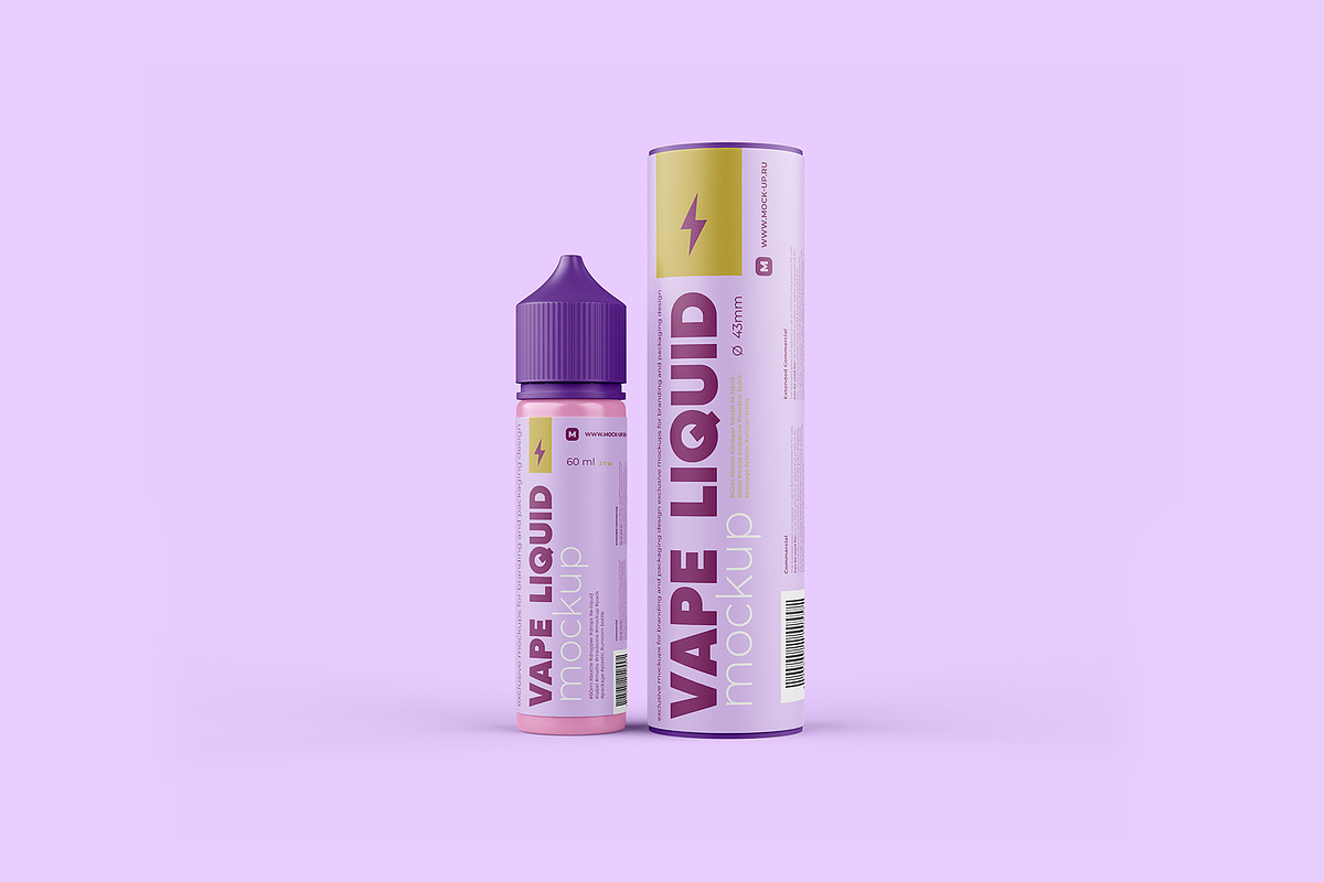 Download Vape Liquid Packaging Mockup 60ml | Creative Photoshop ...