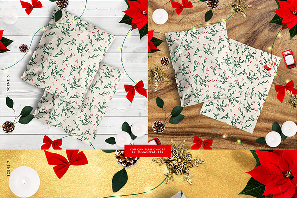 Download X-mas Polymailer Mailer Mock-ups | Creative Photoshop Templates ~ Creative Market