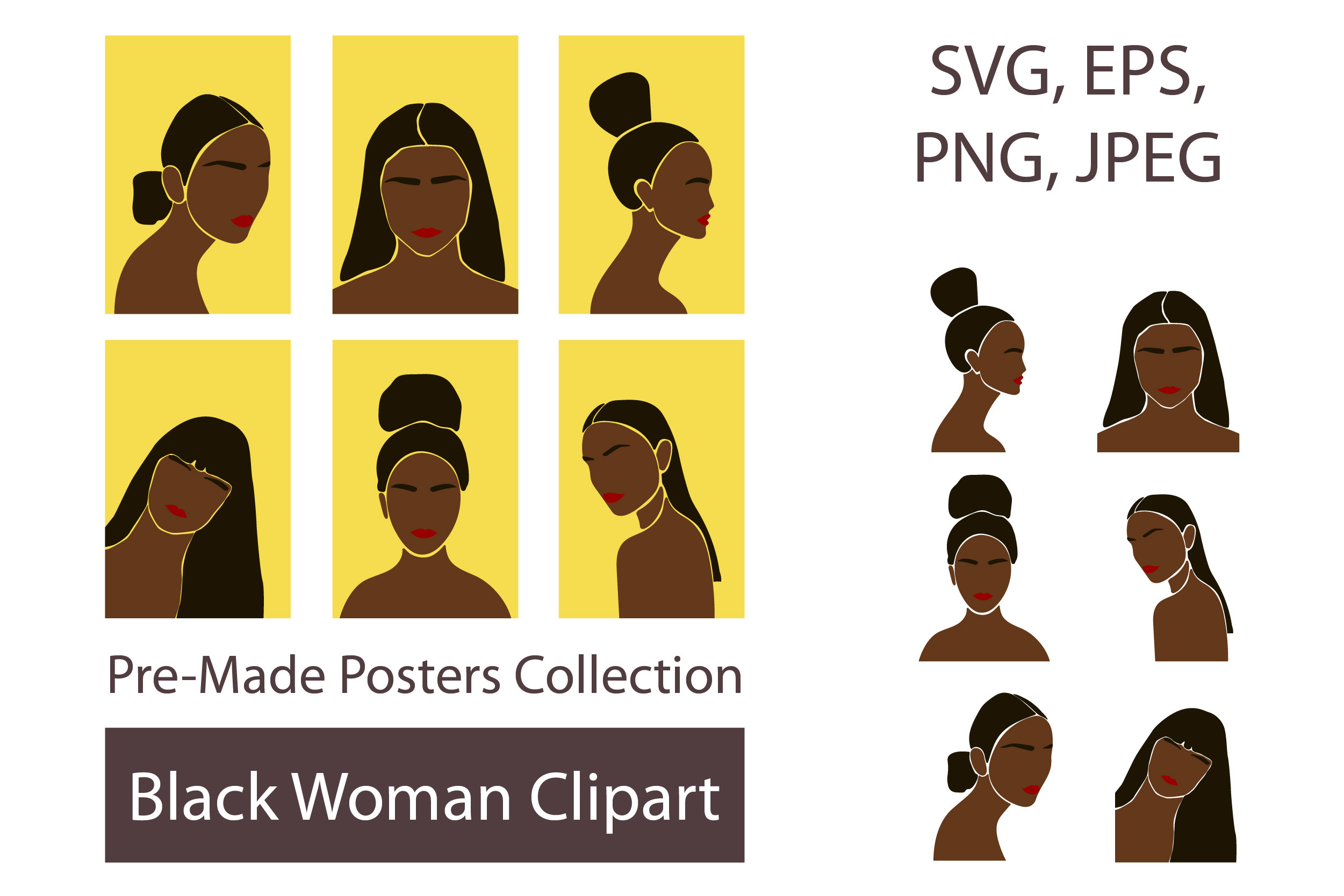 Download Black Woman Svg Clipart Pre Designed Photoshop Graphics Creative Market