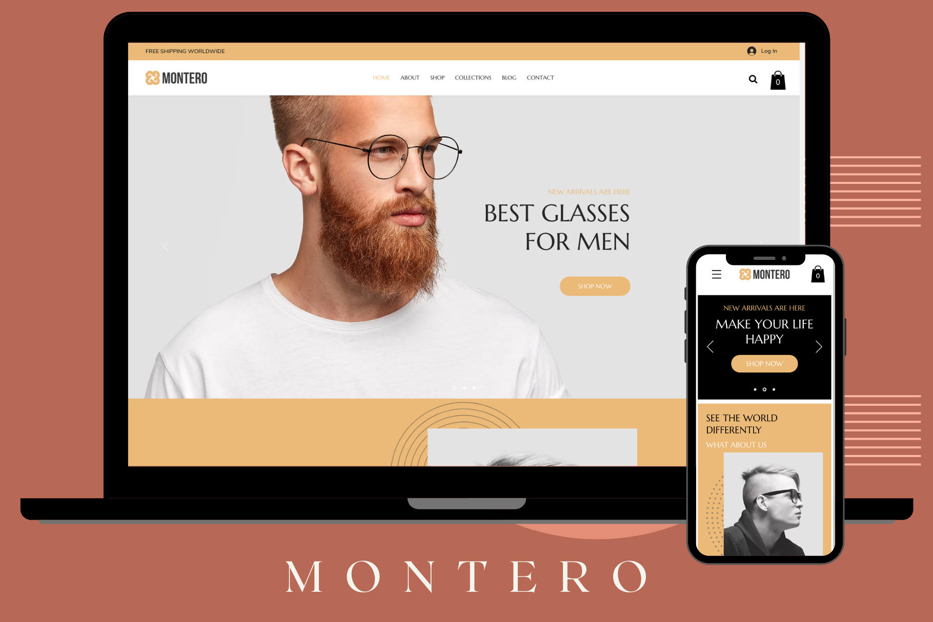 Download Wix Website Template Montero Creative Website Templates Creative Market