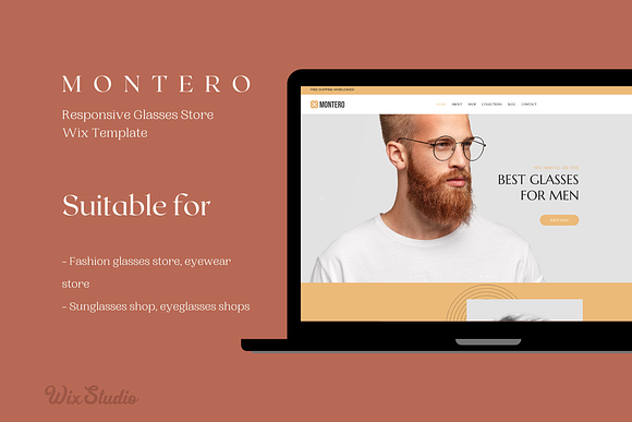 Download Wix Website Template Montero Creative Website Templates Creative Market