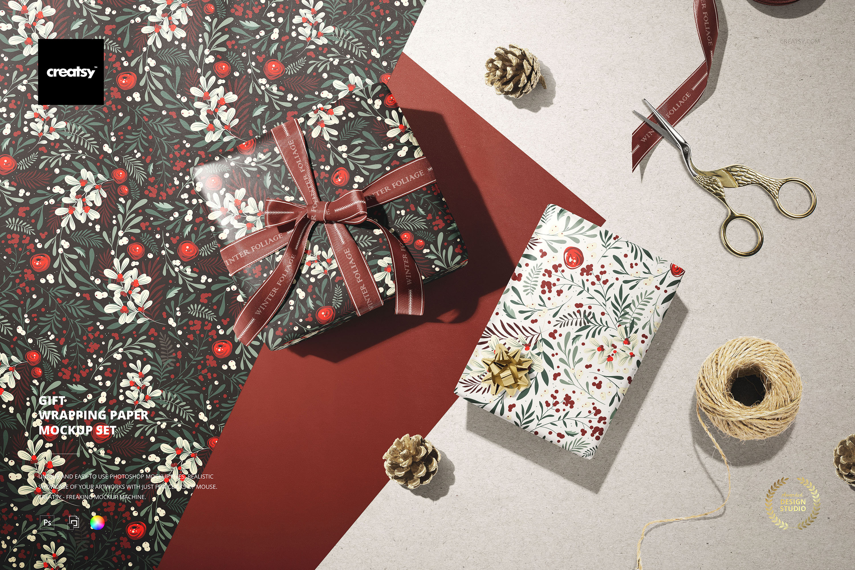 Download Wrapping Paper Mockup Set | Creative Photoshop Templates ...