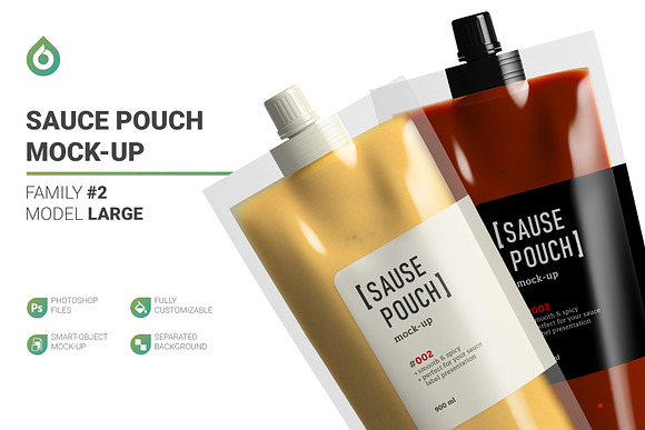 Download Sauce Doypack Pouch Mockup Creative Photoshop Templates Creative Market