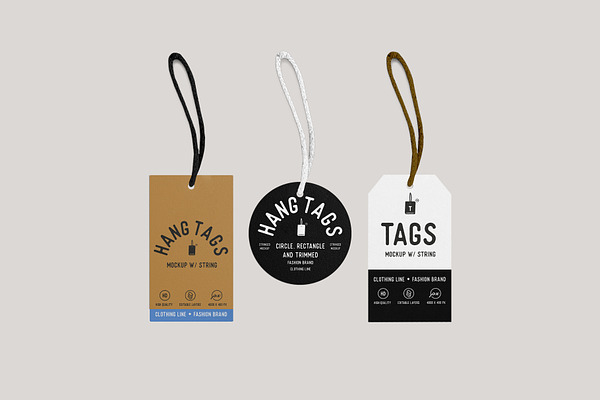 Download Hang Tag Mockup With String Creative Print Mockups Creative Market