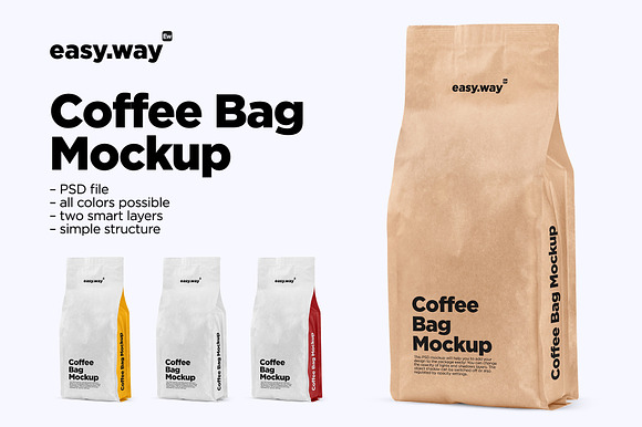 Download Paper Coffee Bag Psd Mockup Creative Photoshop Templates Creative Market