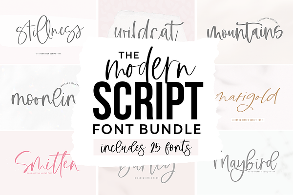 Download Modern Script Font Bundle Stunning Script Fonts Creative Market