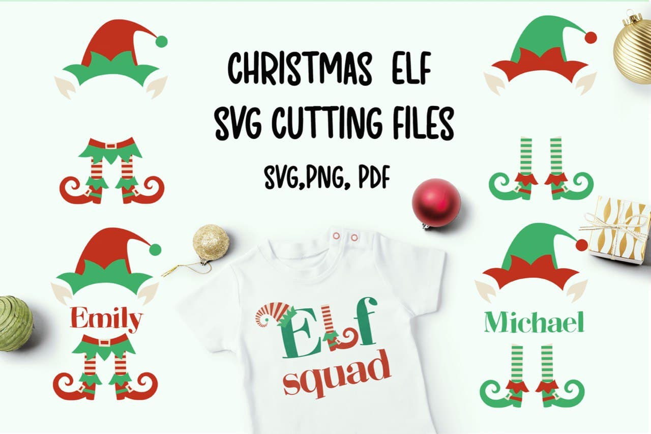 Christmas Elf Svg Cutting Files Pre Designed Photoshop Graphics Creative Market