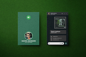 Download Whatsapp Business Card Creative Photoshop Templates Creative Market