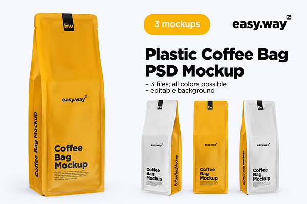 Download Coffee Bags Psd Mockups Creative Photoshop Templates Creative Market