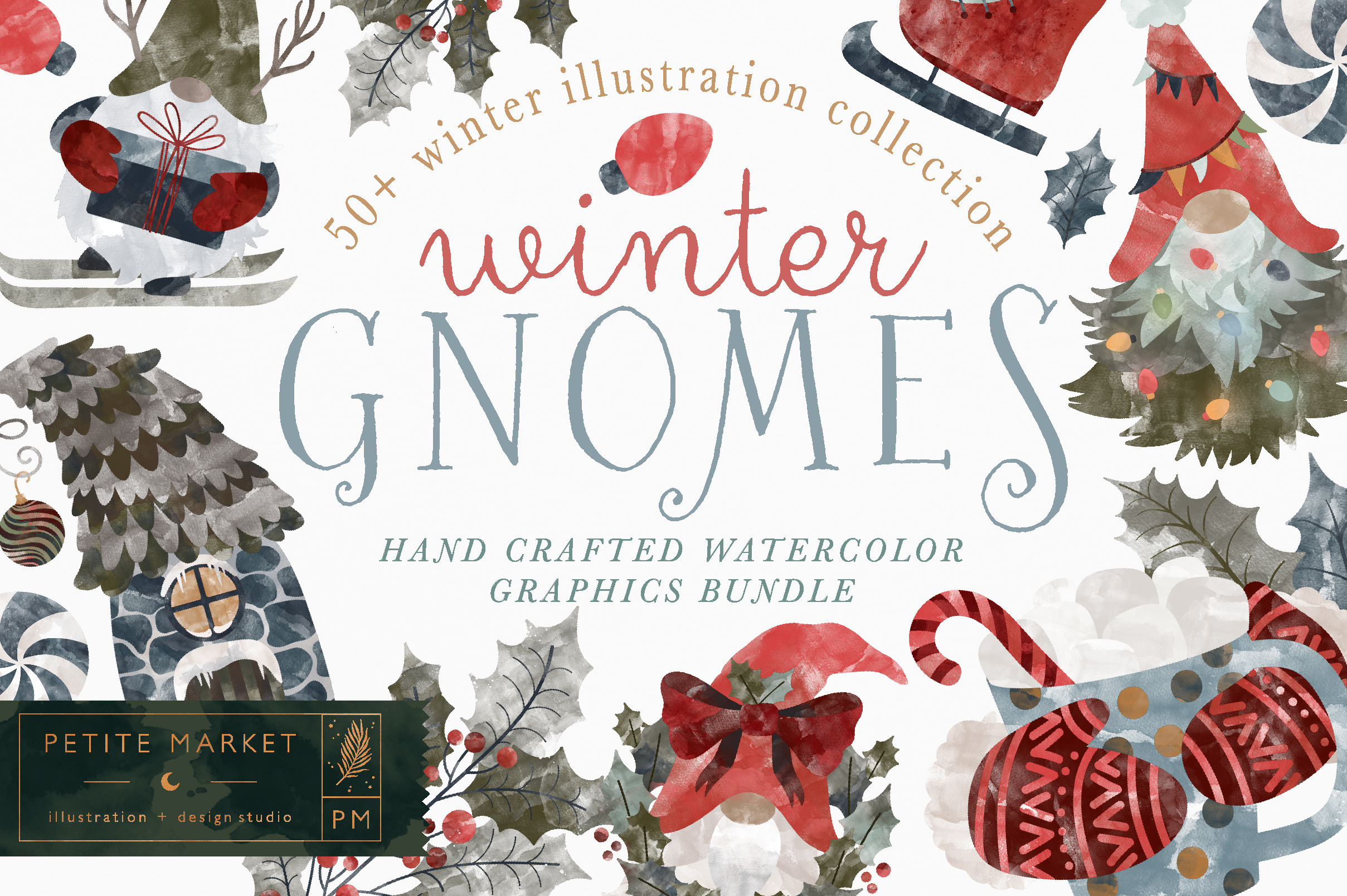 Download Winter Gnomes Collection Pre Designed Photoshop Graphics Creative Market