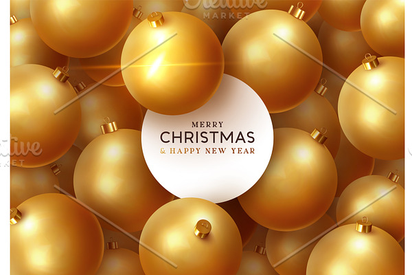 Background with Christmas balls. | Pre-Designed Vector Graphics