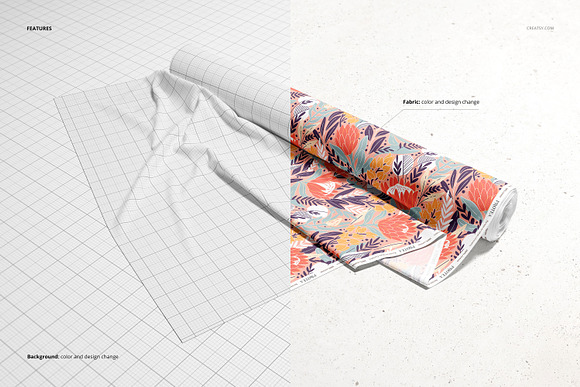 Download Fabric Roll Mockup 11 Ffv 11 Creative Photoshop Templates Creative Market