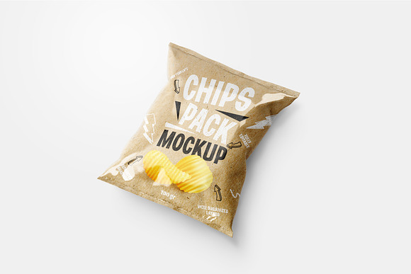 Download Potato Chips Package Mockup Set Creative Photoshop Templates Creative Market