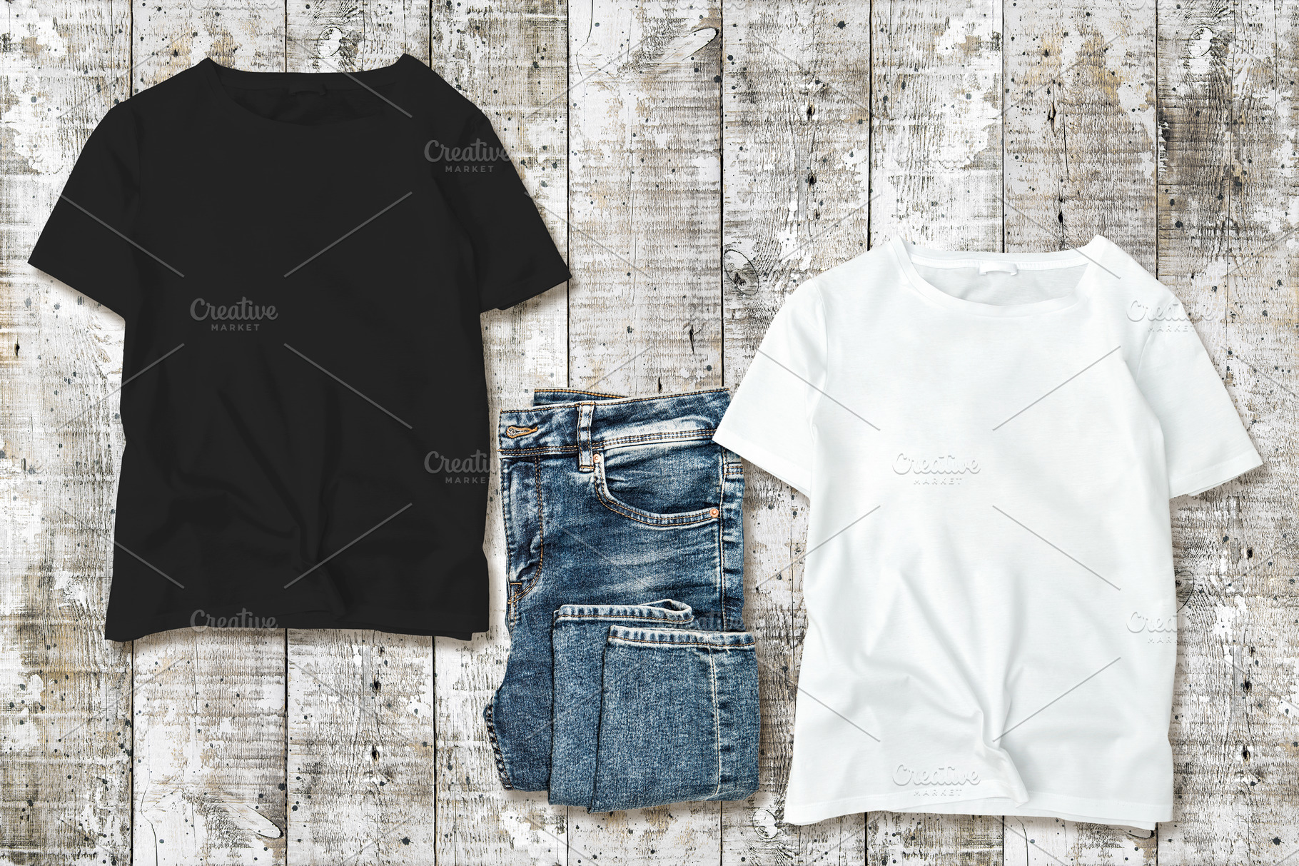 T-shirt mockup template Fashion flat | Background Stock Photos ...