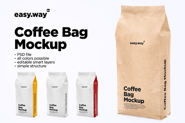 Download Coffee Bag Psd Mockups Creative Photoshop Templates Creative Market