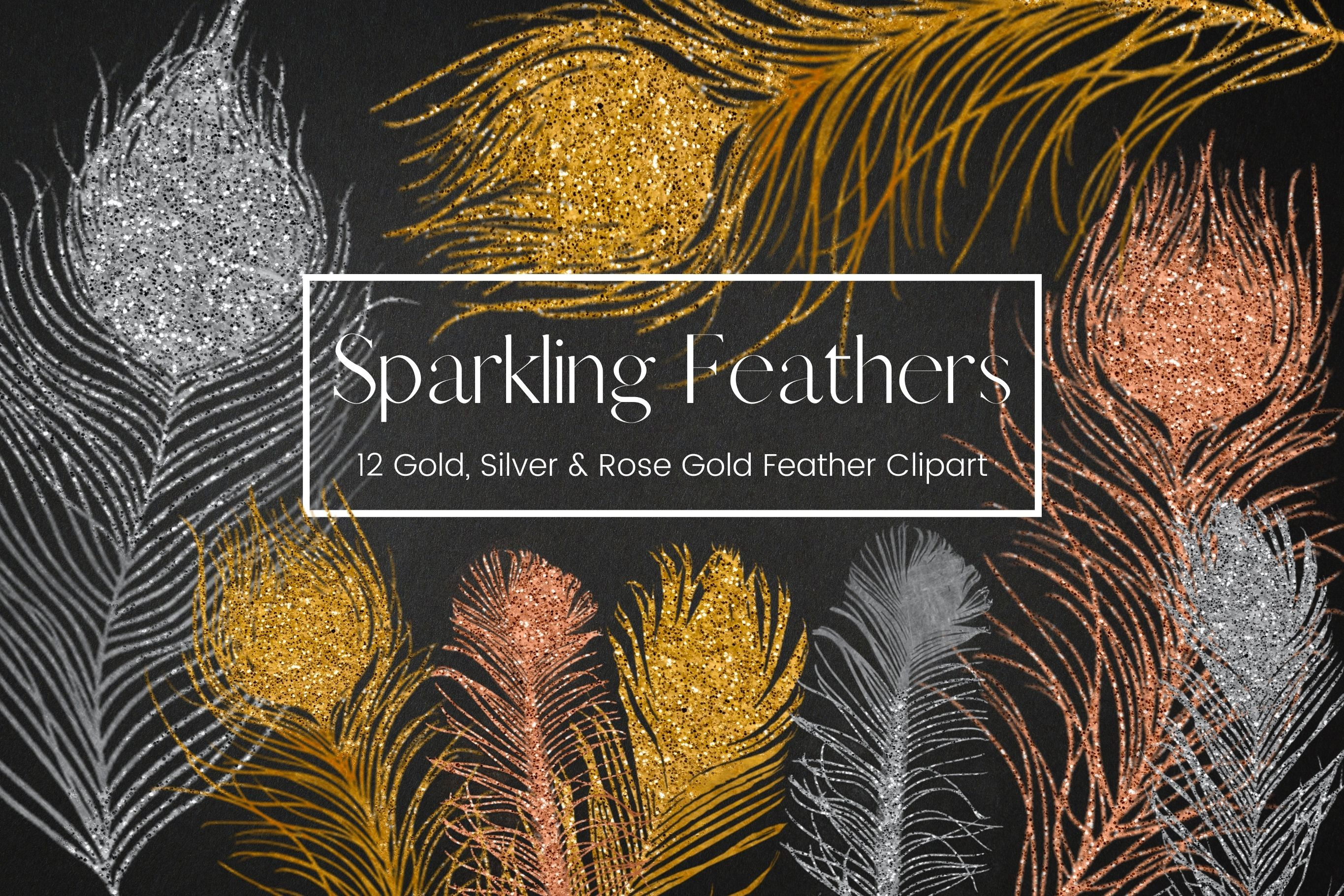 Rose Gold Feathers Clipart By Digital Curio