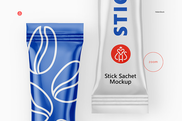 Download Stick Sachet Mockup Top View Creative Photoshop Templates Creative Market