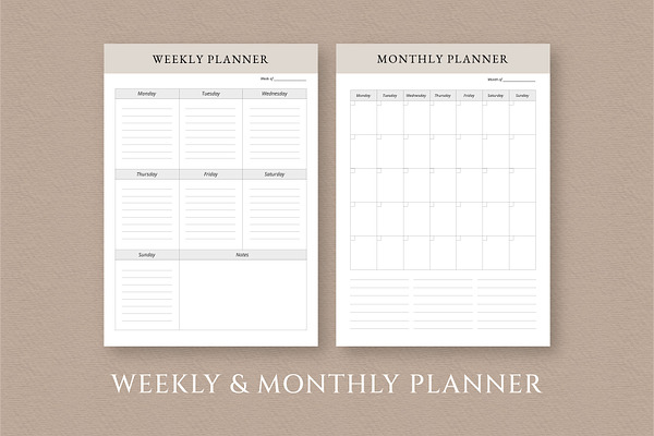 Daily & Weekly Planner | Creative Illustrator Templates ~ Creative Market