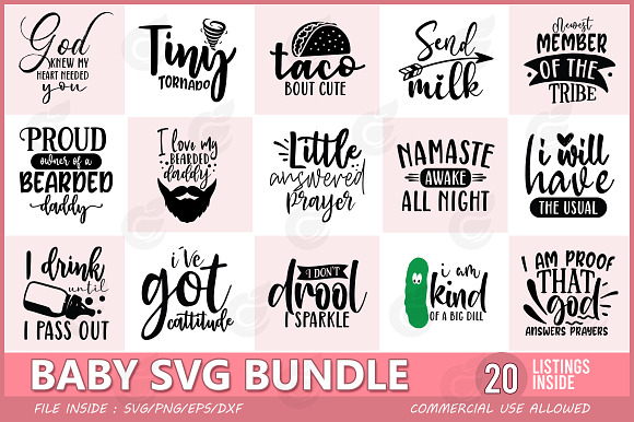 Download Baby Svg Bundle Baby Girl Bundle Creative Market