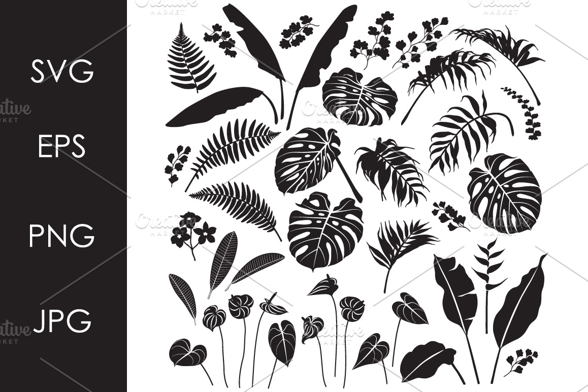 Free Free 312 Tropical Flower Silhouette Svg SVG PNG EPS DXF File