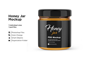 Download Honey Jar Mockup Creative Photoshop Templates Creative Market