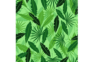 Foliage of exotic jungle plants | Pre-Designed Illustrator Graphics