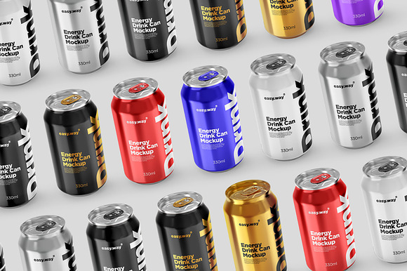 Download 330ml Aluminum Can Psd Mockup Creative Photoshop Templates Creative Market