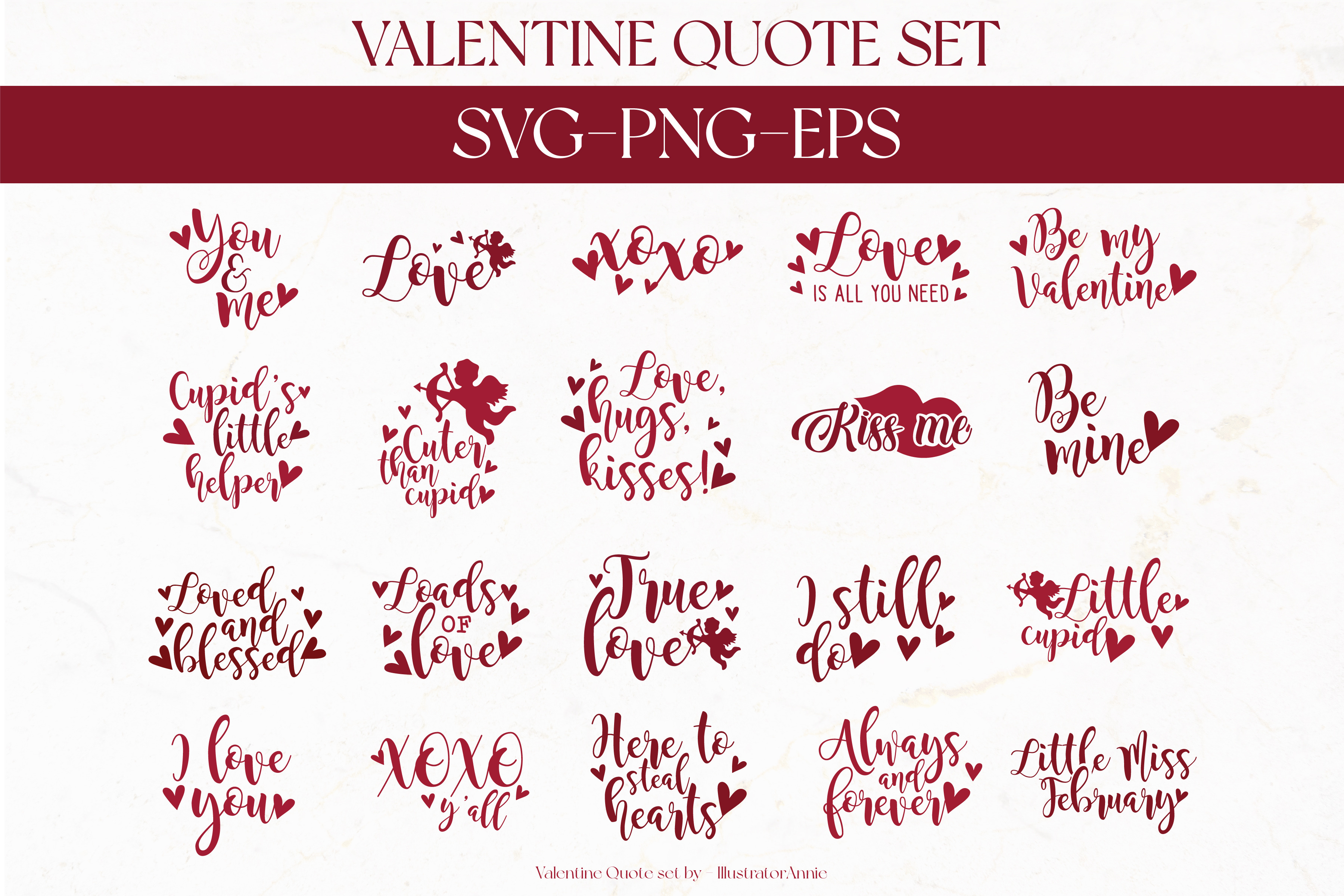 Download Valentine Quote Set Valentine Svg Pre Designed Photoshop Graphics Creative Market