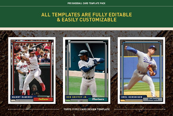 Baseball Card Templates - Free, blank, printable, customize