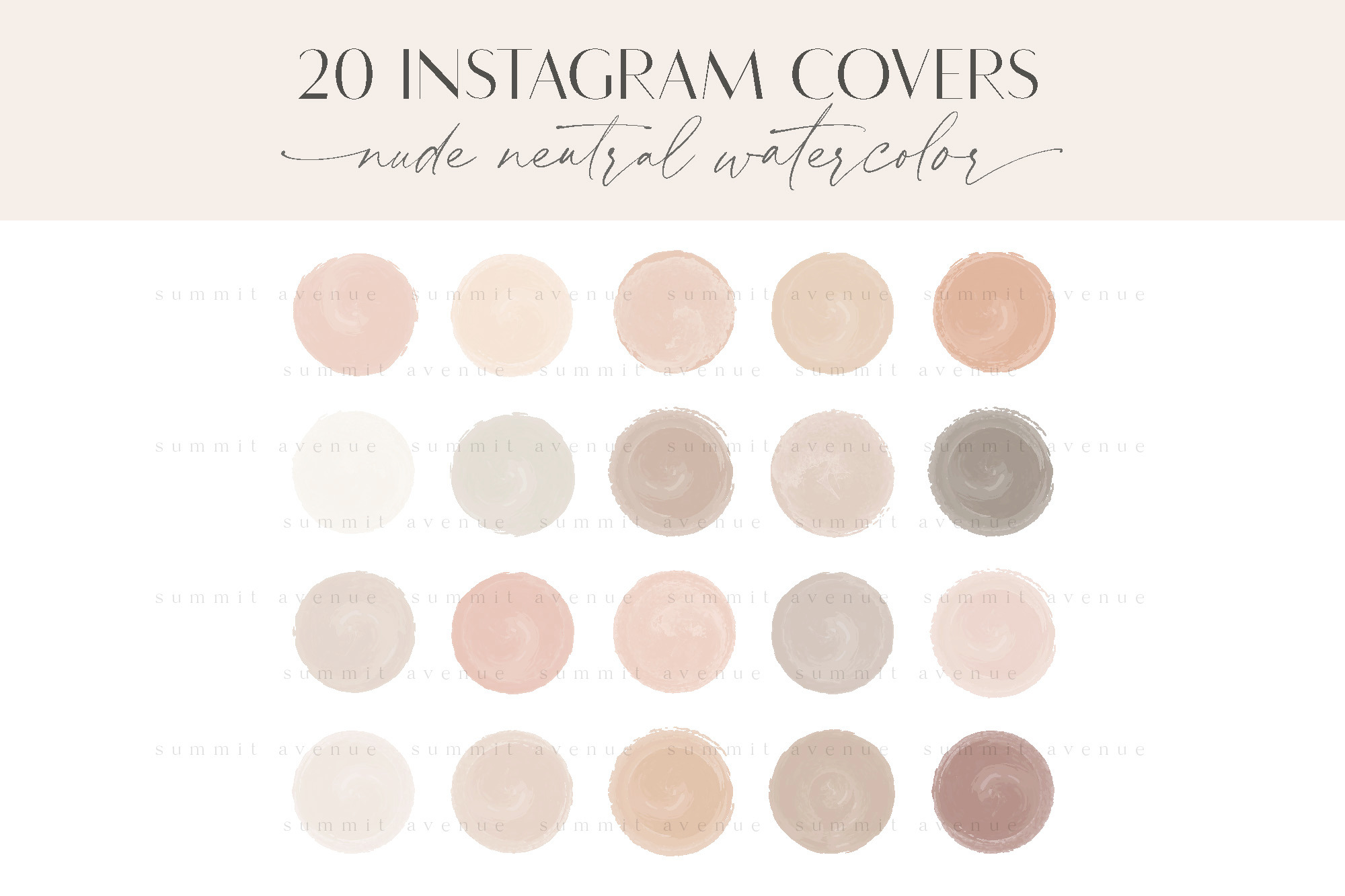 Nude Instagram Highlight Cover Icons | Social Media Templates ...