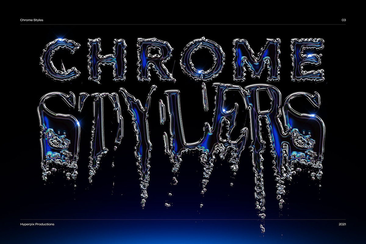 Download Chrome Text Styles Vol 3 Photoshop 5778765 Graphixtree