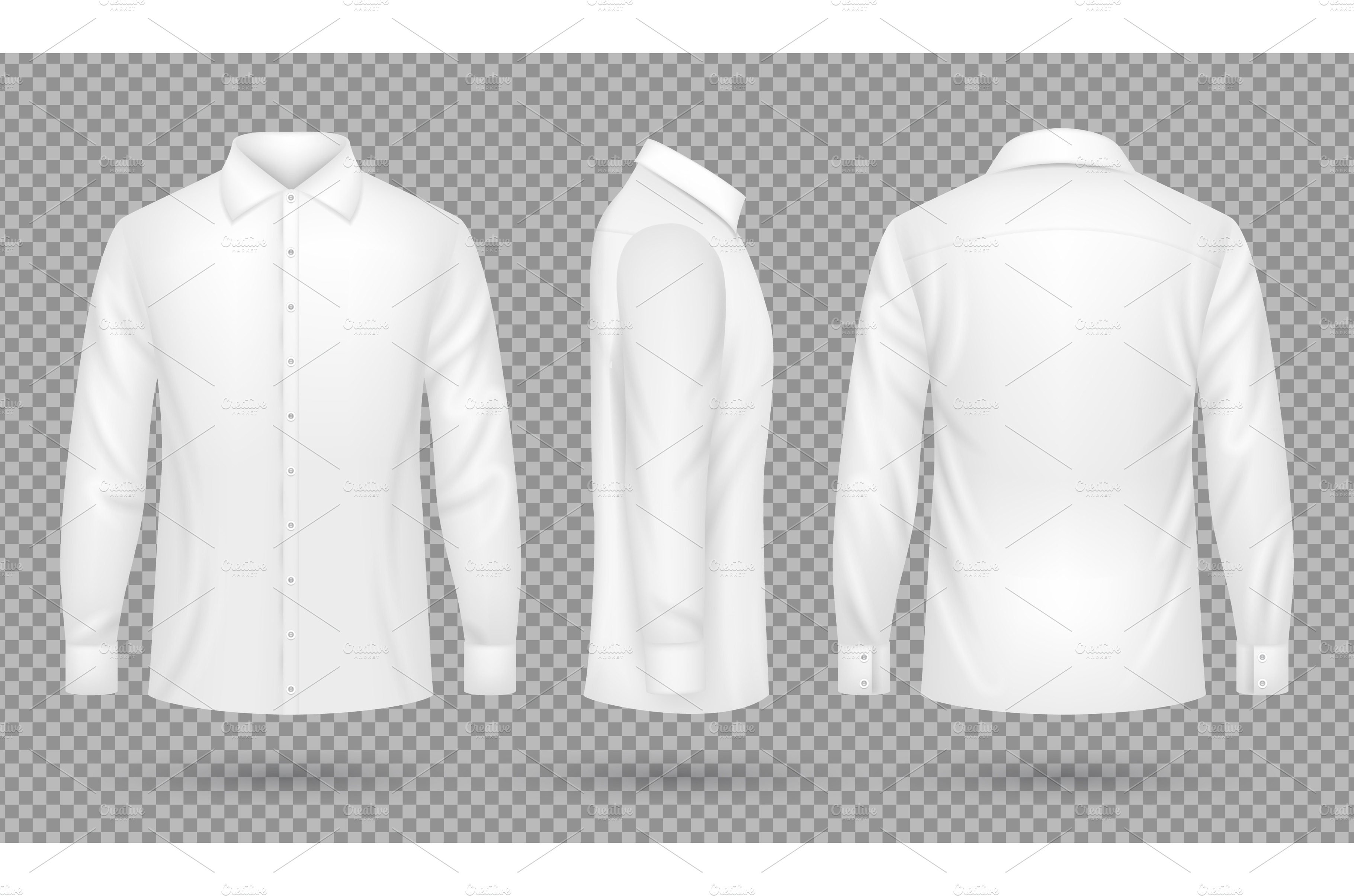 White blank male shirt with long | Background Graphics ~ Creative Market