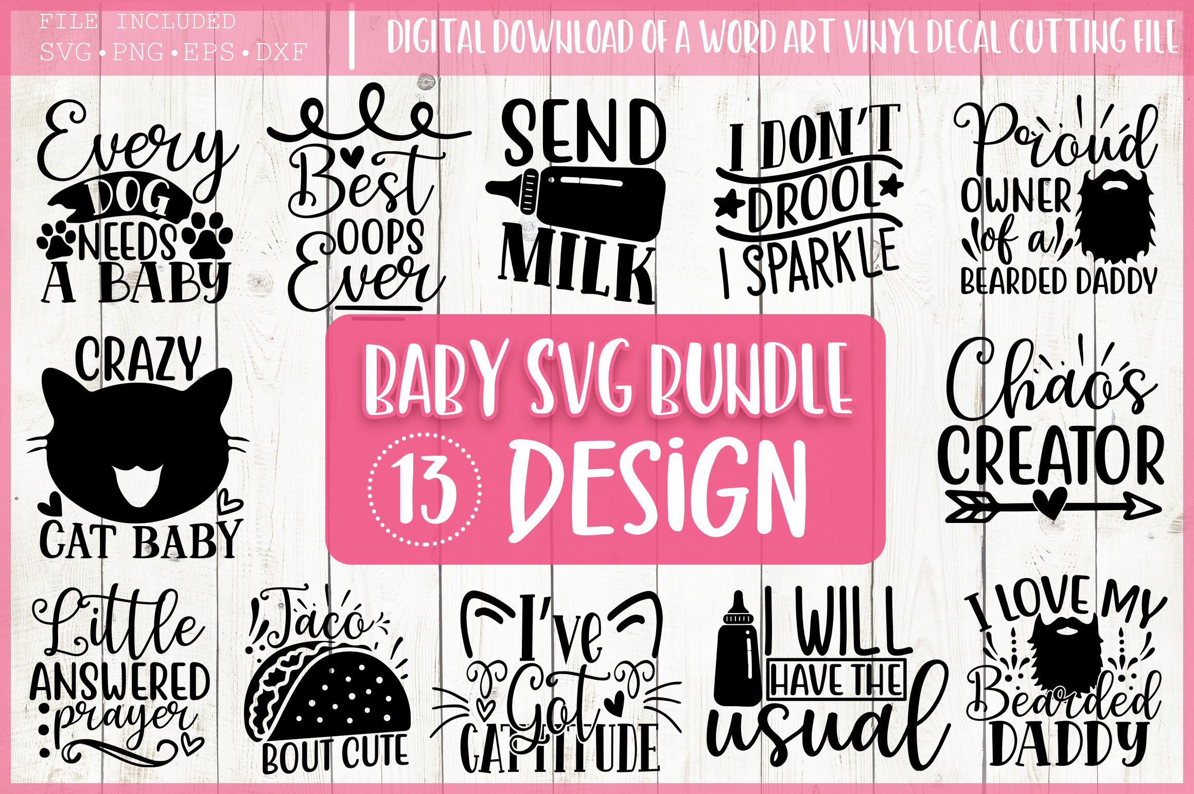 Download Baby Svg Bundle Pre Designed Illustrator Graphics Creative Market