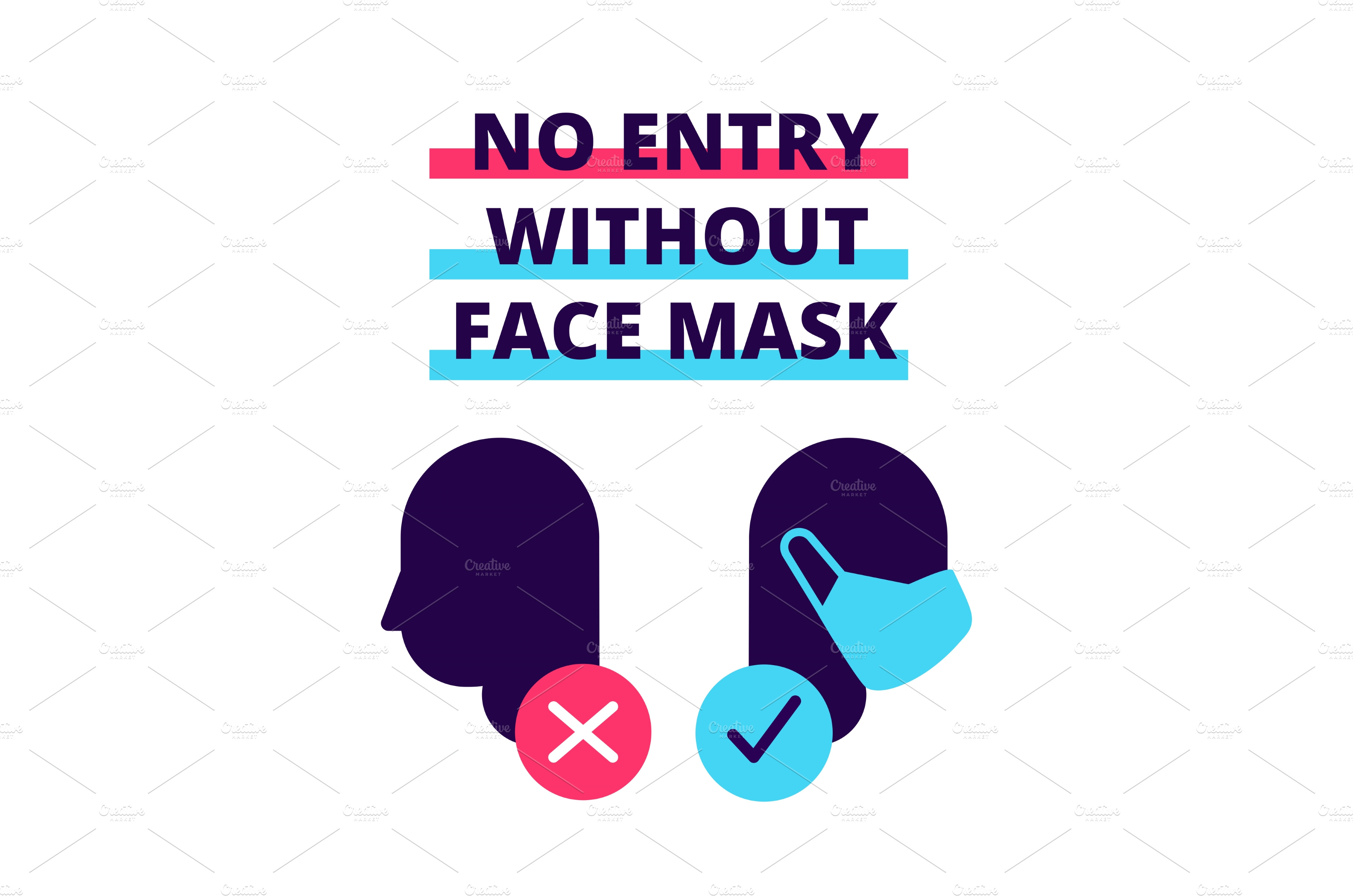 no-entry-without-face-mask-or-wear-a-vector-graphics-creative-market