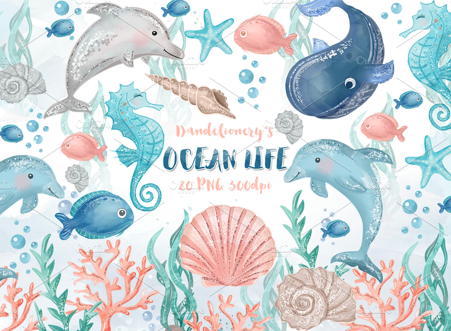 Ocean Life design | Pre-Designed Photoshop Graphics ~ Creative Market