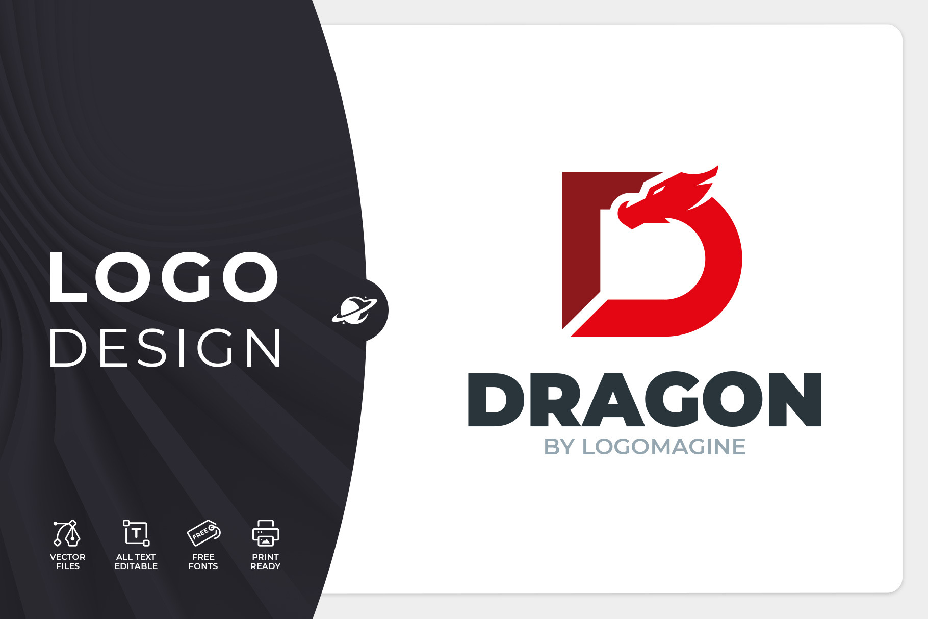 Dragon Letter D Logo Template Creative Market