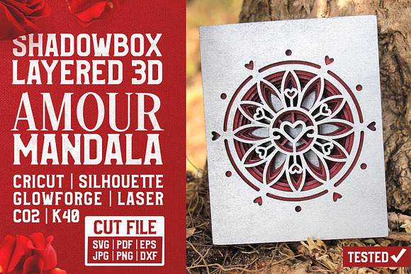 Download Amour Mandala 3d Layered Cut File Pre Designed Vector Graphics Creative Market