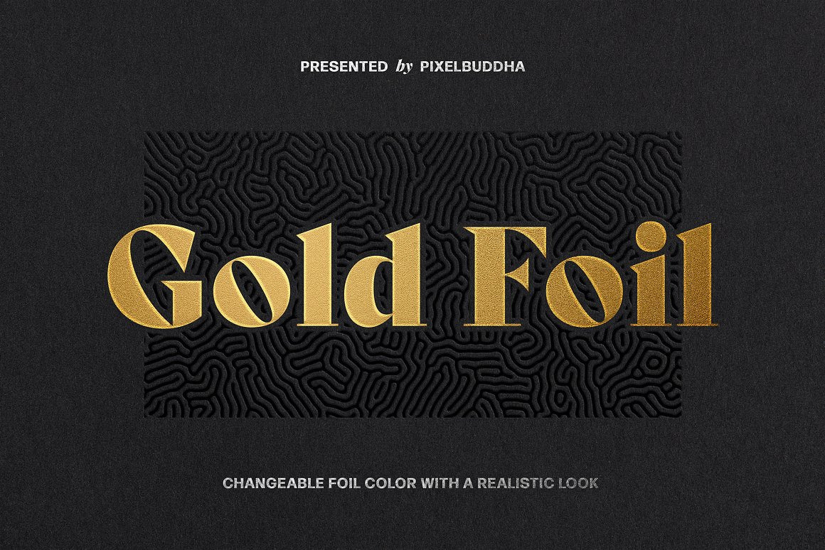 Download Metallic Foil Logo Mockup Text Effect Creative Market